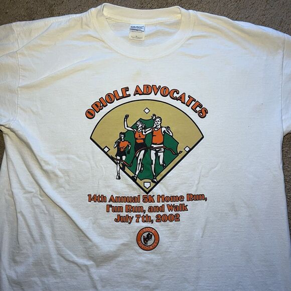 Vintage 2002 Oriole Advocates 5K Home Run Event Tee – July 7, 2002 XL - Picture 2 of 7